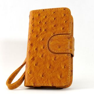 mobile phone. Luxury Ostrich Leather designed to fit around the phone 