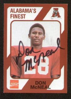 Don McNeal Signed Auto Alabamas Finest Collegiate Card
