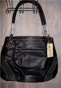 arcadia usa handbag large black shoulder bag nwt chic