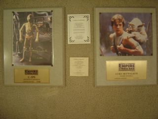   Mark Hamill (Luke Skywalker) & Anthony Daniels (C 3PO) Autographs NR