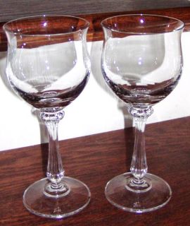 Two Mikasa Ardmore 40001 Crystal Wine Goblets Glasses