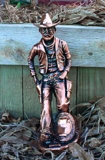 10 TALL Western Cowboy #1, Antique Copper METAL FINISH Figurine 