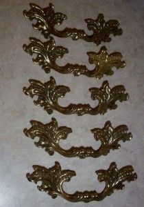 New Antique Brass Shabby French Provincial Drawer Pull Handle Hardware 