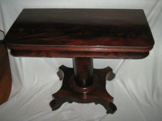    EMPIRE PERIOD CARD TABLE JOHN HALL INFLUENCE 1830s FURNITURE ANTIQUE