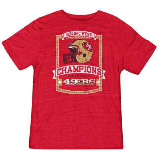 San Francisco 49ers Heathered Red 2011 NFC West Division Champions Old 