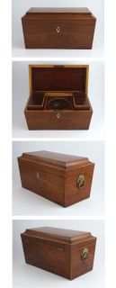English Regency Period Wooden Tea Caddy Box C1820S
