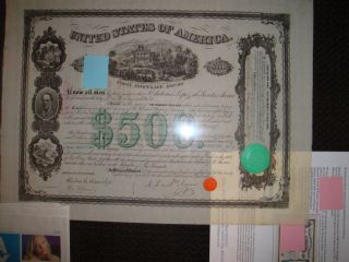 Texas Antonio Lopez de Santa Anna Autographed Bonds 1866