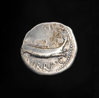   Republican Silver Aquila Denarius Coin of Mark Antony Leg XIII