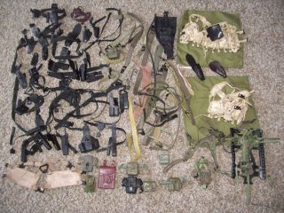    SOLDIER ARMY ACCESSORIES BELTS BACKPACKS GEAR LOT OR OTHER ARMY TOY