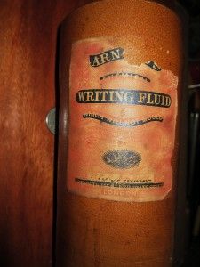 Antique Arnolds Writing Fluid Ink Bottle P J Arnold London 1800S 