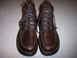 Mens Born Ankle Boots Lace Up Size 9 Brown Leather