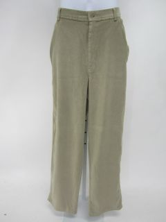 ARNOLD ZIMBERG STUDIO Mens Tan Stretch Khaki Cotton Straight Leg Pants 