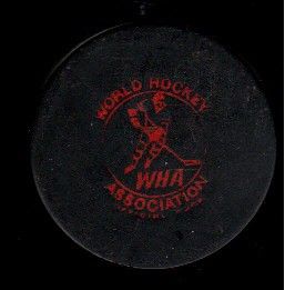 WHA Indianapolis Racers Art Ross Converse Game Hockey Puck Check My 