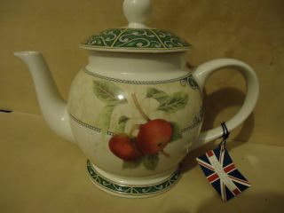 Teapot Vintage Arthur Wood English Ceramic Ironstone Teapot with Tag 