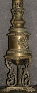   P1800 Carcel Figural Oil Lamp Cylinder Argand Keywind Clockwork