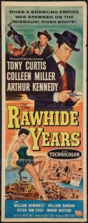 Vintage 1955 The Rawhide Years Original Insert Movie Poster