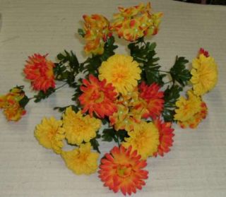 Orange Yellow Hydrangea Fall Silk Flower Flowers 6717