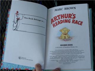 Arthurs Reading Race, Marc Brown, I Can Read It Beginner Book, VG 