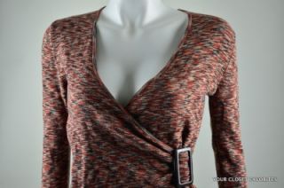 APT. 9 Womens Wrap Front Sweater Blouse Top Size S Small 4/6 V Neck 