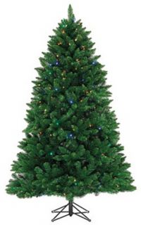   Pine Pre Lit Artificial Christmas Tree 300 Mini LED Lights