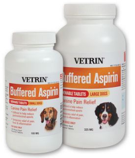 Vetrin Dog Buffered Aspirin Arthritis Pain Relief 325mg