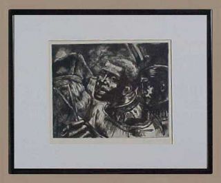 Ralph Scharf 1947 AAA Etching Israel in Egypts Land