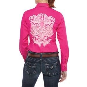 new with tags 10009805 ariat women s ashby snap shirt pink