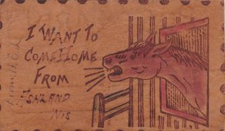 Ashland Wi Leather Antique Horse Barn Vintage Postcard