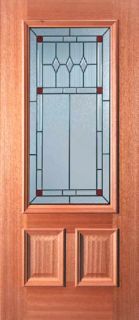 Exterior Ashmore Decorative Glass Doors Solid Wood Mahogany Slab Or 