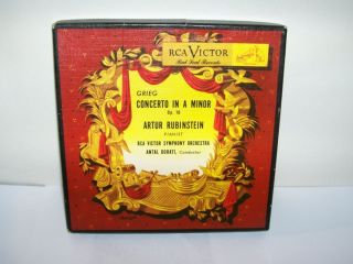 RCA Victor Grieg Artur Rubinstein Concerto In A Minor Red Vinyl 45rpm 