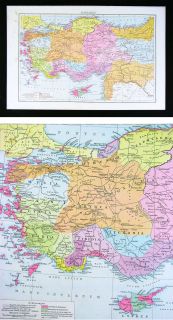 1886 Droysens Map Asia Minor Greece Persia Cyrus Route Turkey Cyprus C 