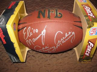 Archie Manning and Eli Manning Autographed Football