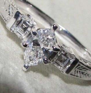 3750█NATURAL 56ct Marquise Ascher Cut Diamond Ring█