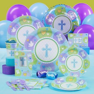 SWEET BLESSING BABY BOY BLUE BAPTISM / CHRISTENING PARTY PACK FOR 8 