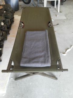 Military Cot Great for sleeping hunting camping New Vintage but never 