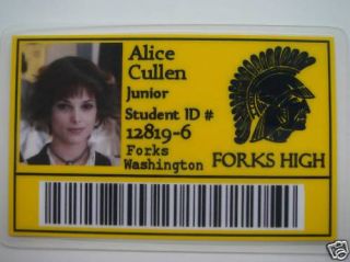 Alice Cullen Student ID Novelty Card Ashley Greene