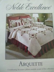New Noble Excellence Arquette Red Floral Euro Sham 26x26 2 Flange $ 