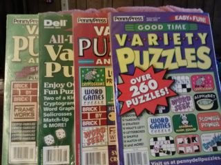 PennyPress/Dell Variety Puzzle Books  New Cryptograms,Fill ins 