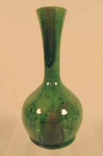 Arts Crafts Belgium Green Studio Art Pottery Bud Vase