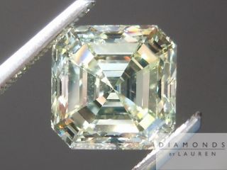   Greenish Yellow VS2 Asscher Cut GIA R4857 Diamonds by Lauren