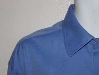 Turnbull ASSER Royal Blue Cotton Dress Shirt French Cuff 17 5 Mint 