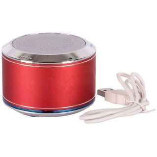 New Red Portable Rechargeable Wireless Speaker Bluetooth Stereo for PC 