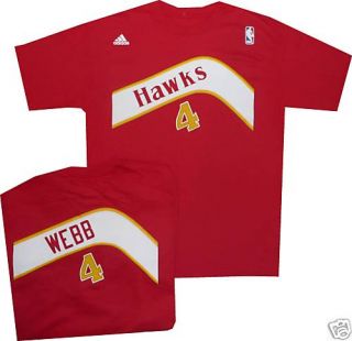 Spud Webb Atlanta Hawks Red T Shirt Jersey XL 1987