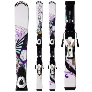 Kids Girls Skis Atomic Elysian Jr 130cm XTL 7 Lightrak Bindings 2011 