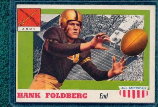   American Football 32 Hank Foldberg EX Army Black Knights Card