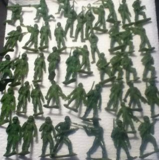 MPC Green Plastic Army Men Armymen 60s 70s Old Marx Vintage Soldiers 