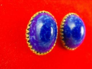 vintage arnold scaasi cobalt art class clip earrings search