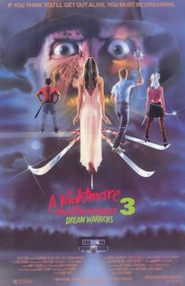   Street 3 Dream Warriors Movie Promo Poster Patricia Arquette