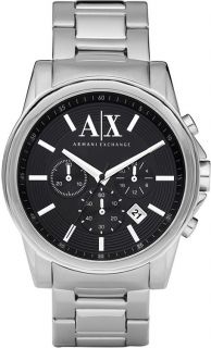 New Armani Exchange Silver Chronograph Mens Watch AX2084  Latest 