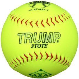 DOZ Trump® AK RP ASA Y 12 Yellow Synth Leather Softball ASA Stamp 